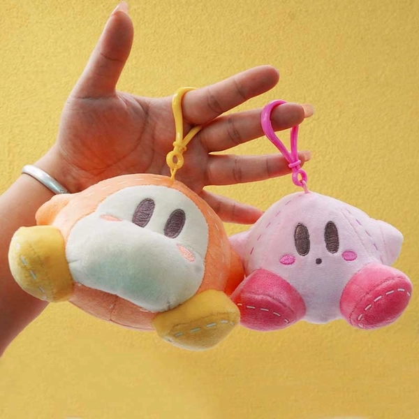Kirby Plush Keychain Cute Waddle Dee Plushies Kirby Ornaments - Orange