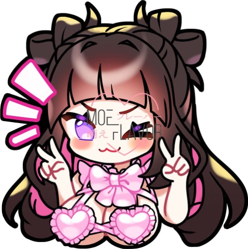 Chibi Heart Lingerie Sticker - Chibi