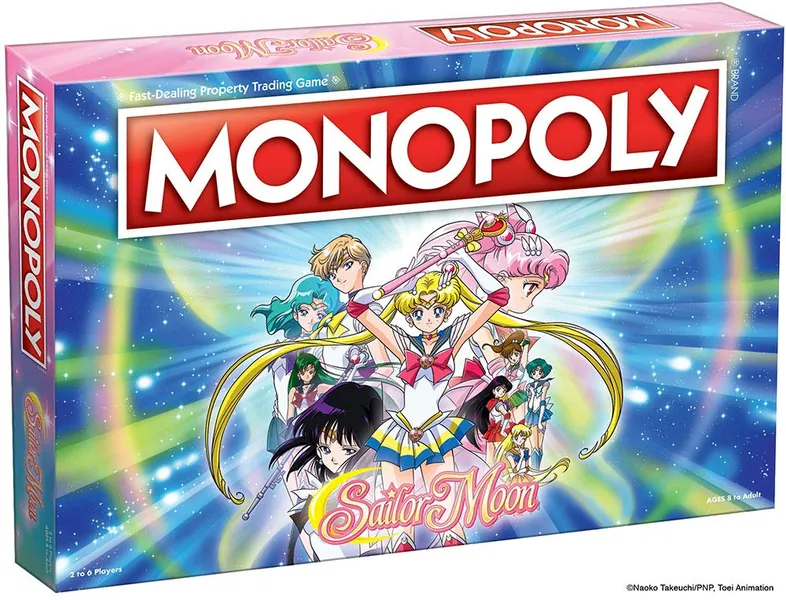 Monopoly Sailor Moon Board Game | Based on the Popular Anime TV Show | Custom Sailor Moon Tokens, Money and Game Board | Officially Licensed Sailor Moon Merchandise - 