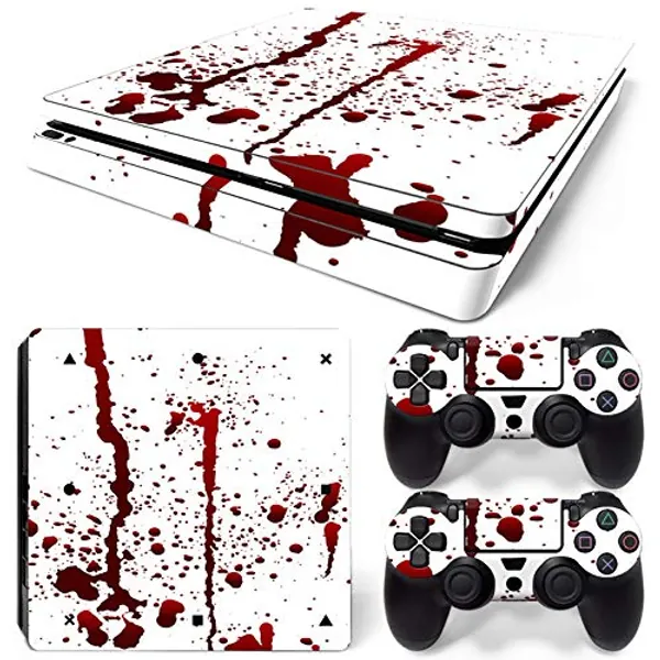 DAPANZ Bloody Vinyl Skin Sticker Decal Cover for Sony Playstation 4 Slim Console and DualShock 4 Controller Skin
