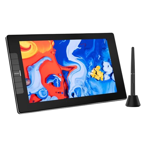 VEIKK VK1200 Drawing Tablet with Screen,11.6 Inch Full-Laminated Graphic Drawing Monitor,2 Battery-Free Pen and Tilt Function,6 Customized Keys,Anti-Glare Glass(Must be Connected to a PC to Work) - 11.6 Inch - VK1200, 6 Shortcut Keys