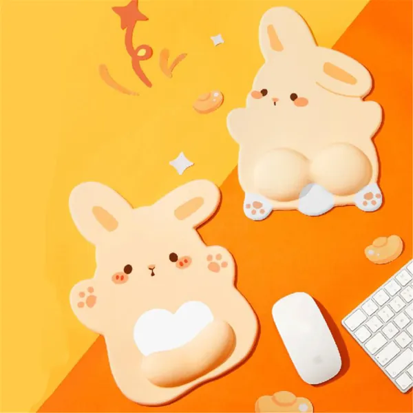 Rabbit Creative Mouse Pad | Rabbit Silicone Mouse Pad | Protect The Wrist | Cartoon Laptop Student Mat | Desktop Protection Decoration |Gift