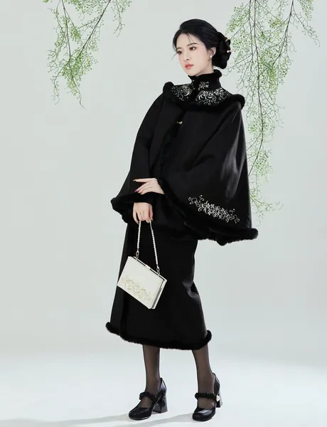 Modern Hanfu by Hanfu Story | Chinese Traditional Dress | Hanfu Women | Ming Style Dress | Hanfu Cape Hanfu Coat Black | Liberty