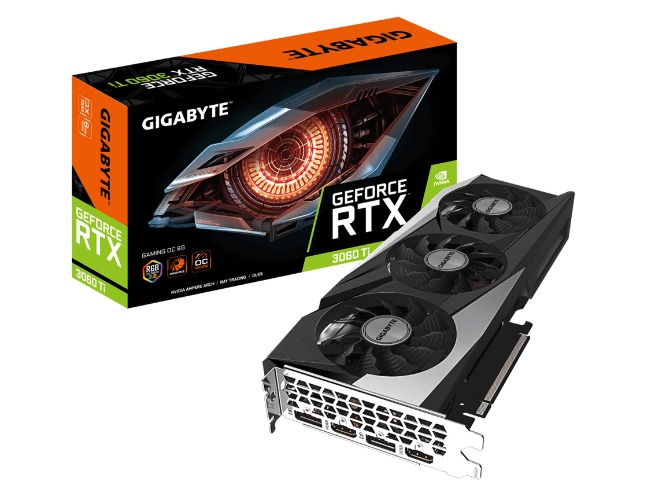 GIGABYTE GeForce RTX 3060 Ti Gaming OC 8G (REV2.0) Graphics Card, 3X WINDFORCE Fans, LHR, 8GB 256-bit GDDR6, GV-N306TGAMING OC-8GD REV2.0 Video Card - 