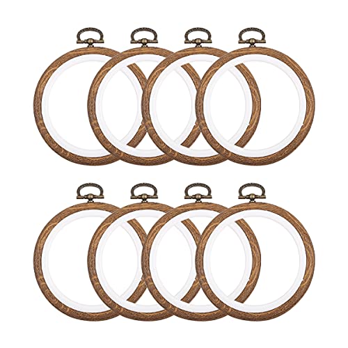 8 Pcs Mini Embroidery Hoops [3 Inch]