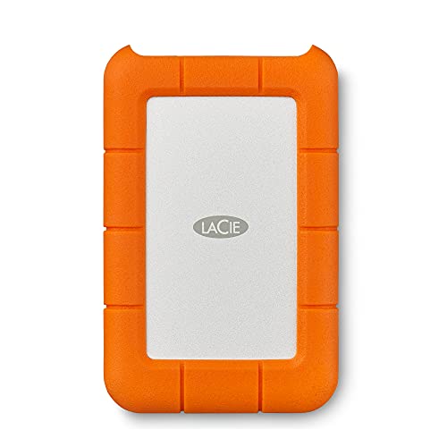 LaCie Rugged USB-C 2TB External Hard Drive Portable HDD – USB 3.0 compatible, Drop Shock Dust Rain Resistant, for Mac and PC Computer Desktop Workstation Laptop, 1 Month Adobe CC (STFR2000800) - 2TB - HDD