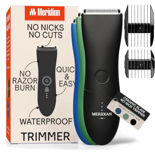 MERIDIAN Manscape Original Body Hair Trimmer for Men and Women, Manscape Trimmer for Men, Pubic Hair Trimmer for Men, Men Trimmer for Pubic Hair, Body Hair Groomer Onyx - Onyx