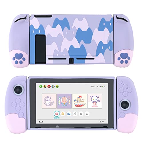 GeekShare Soft Silicone Protective Case Compatible with Nintendo Switch Console (Purple) - Purple
