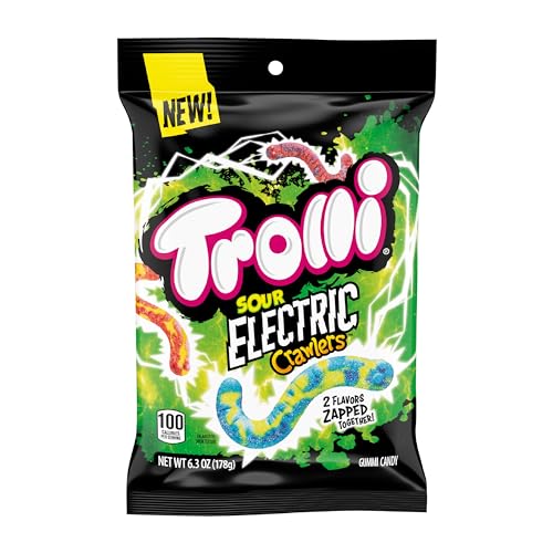 Trolli Electric Crawlers Candy, 6.3 Ounce Bag - Electric Crawlers - 6.3oz