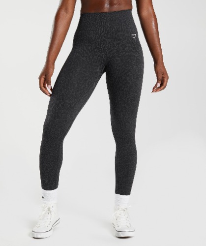Gymshark Adapt Animal Seamless Leggings - Reef | Black | Large