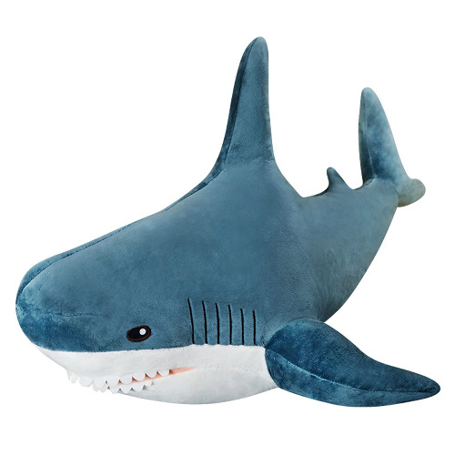 Ryttir 39.4 Inch XXL Chonky Giant Shark Stuffed Animal(100cm), Large Chubby Shark Plush Pillows, Large Stuffed Animal Soft Plush Toy, Brave Boy's and Girl's Room Decor, Funny Shark for Women