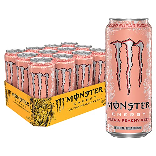 Monster Energy, Ultra Peachy Keen, 473mL Cans, Pack of 12