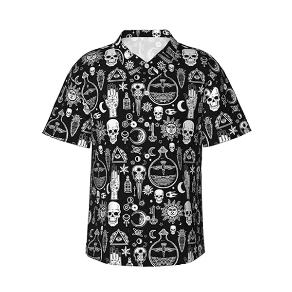 Hawaiian Shirts for Women, Tropical Shirts for Men Casual Short Sleeve - X-Large - Shirt(154)