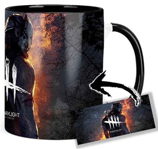 Dead By Daylight Tasse Innen & Henkel Schwarz Keramikbecher Mug - B - Innen & Henkel Schwarz