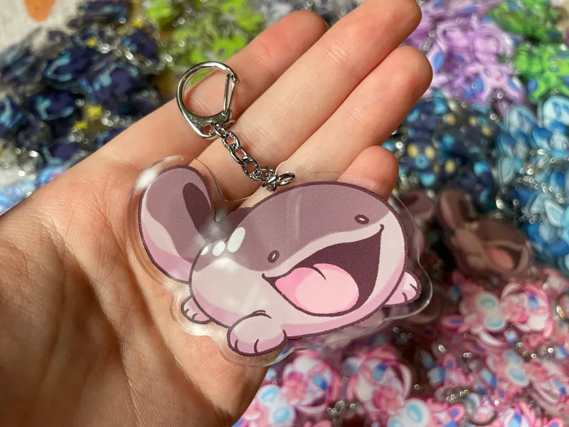 Clodsire Pokemon Charm Acrylic Keychain // Pokemon Gift