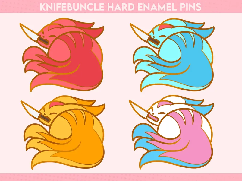 FFXIV Knifebuncle Hard Enamel Pins 1.5 inch | Final Fantasy XIV Carbuncle |
