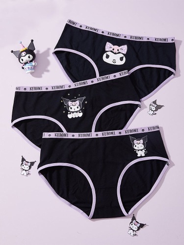 Kuromi Underwear Set of 3 | S / Flat