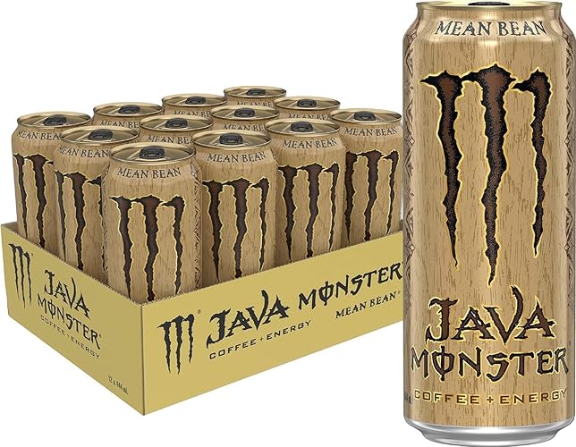 Monster Energy Java, Mean Bean, 444mL Cans, Pack of 12 - Mean Bean