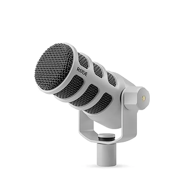 Rode PodMic Cardioid Dynamic Broadcast Microphone - White - PODMICW - White