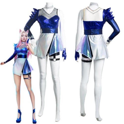 League of Legends LOL KDA Ahri The Nine-Tailed Fox Women Dress Outfits Halloween Carnival Suit Cosplay Costume | Female / S