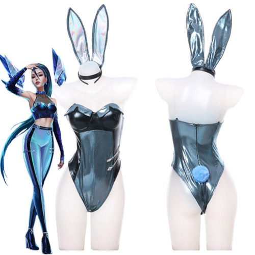 League of Legends LOL KDA Groups Kaisa Daughter of the Void Bunny Girl Cosplay Costume | S