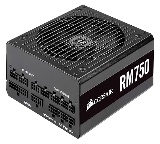Corsair RM750, RM Series, 80 Plus Gold Certified, 750 W Fully Modular ATX Power Supply - Black