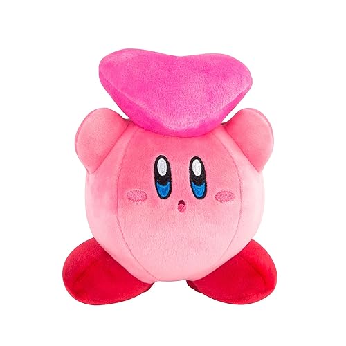 Club Mocchi Mocchi- Kirby Plush - Kirby and Friend Heart Plushie - Soft and Squishy Video Game Collectibles - Valentines Day Gifts and Valentines Day Decor - Gaming Room Decor - 6 Inch - Kirby Heart Plushie