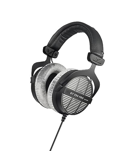 beyerdynamic DT 990 Pro 250 ohm Over-Ear Studio Headphones For Mixing, Mastering, and Editing - 250 OHM - Gray