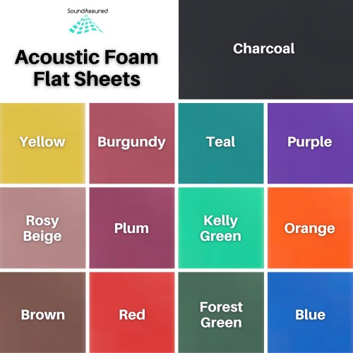 Flat Acoustic Foam Sheets - 1x48x72" / Forest Green