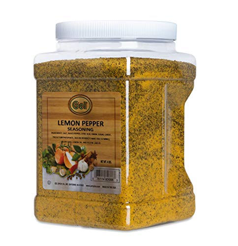 Gel Spice Lemon Pepper Seasoning 4 LB (64 OZ) Club Size
