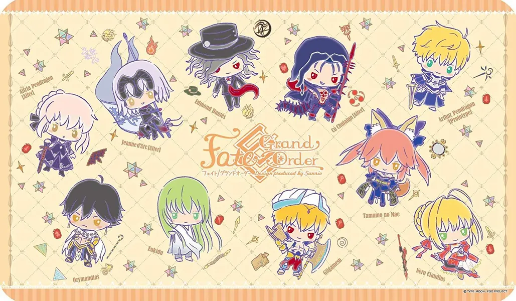 Fate Grand Order Sanrio Full Cast - Character Rubber Play Mat ENR-026 FGO [In Stock, Ship Today]