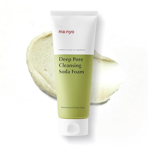 ma:nyo Deep Pore Cleansing Soda Foam Daily Face Wash, Non Irritating, with Vitamin C, Chamomile, Clean K-Beauty for Women and Men Korean Skin care 5.0 fl oz (150ml)… - Green