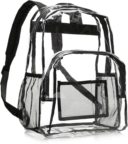 Amazon Basics School Backpack, Clear