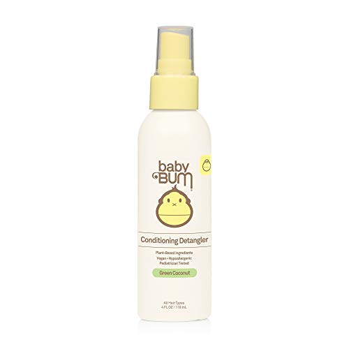Baby Bum Conditioning Detangler Spray | Leave-In Conditioner Treatment with Soothing Coconut Oil| Natural Fragrance | Gluten Free and Vegan | 4 FL OZ - 4 Fl Oz (Pack of 1)