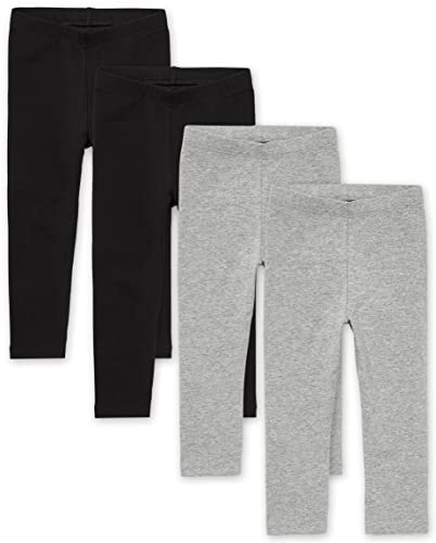 The Children's Place girls Leggings - 5T - 2 Black/2 H/T Smoke- 4 Pack - 4