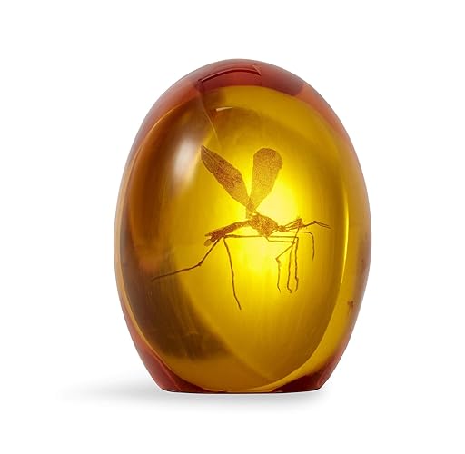 Jurassic Park Mosquito In Amber Resin Prop Replica | Official Jurassic Park Collectible Paper Weight | Measures 3 Inches Tall
