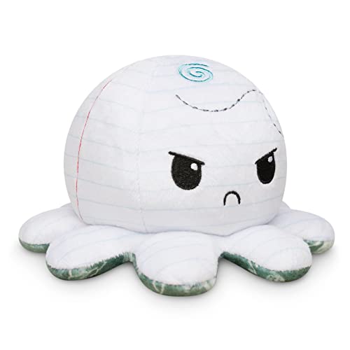 TeeTurtle - The Original Reversible Octopus Plushie - Chalkboard + Notebook - Cute Sensory Fidget Stuffed Animals That Show Your Mood - Perfect for Back to School! - Chalkboard + Notebook