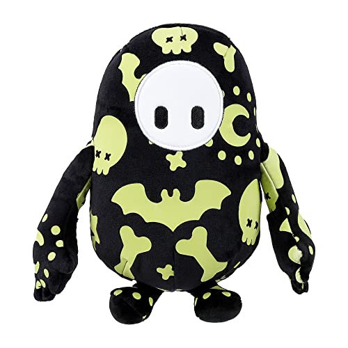 FALL GUYS Ultimate Knockout Small 8" Collectible Plush Toy - Glow in The Dark Spooky Doodles - Glow in The Dark Spooky Doodles