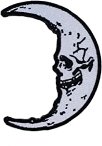 Kreepsville 666 Skull Crescent Moon Punk Gothic Creepy Embroidered Patch