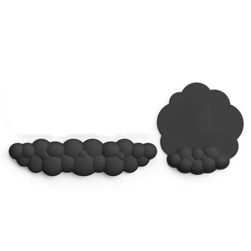 Cloud Memory Foam Wrist Rest and Mouse Pad - Black