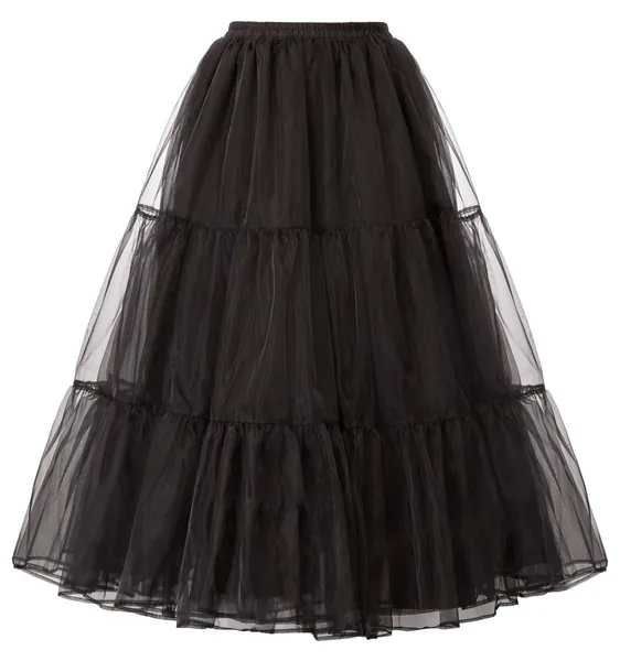 GRACE KARIN Women's Ankle Length Petticoats Wedding Slips Plus Size S-3X - Black Large