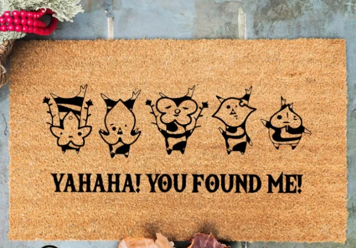 Yahaha You've Found Me Korok Seed Doormat, Legend Of Zelda Creature Mat, Zelda Lover Door Mat, Nintendo Game Gift, New Home Gift, Nerdy Gift
