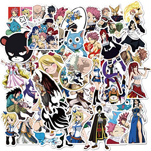 Fairy Tail Anime Stickers Laptop Stickers Bedroom Wardrobe Car Skateboard Motorcycle Bicycle Mobile Phone Luggage Guitar DIY Decal for Teens