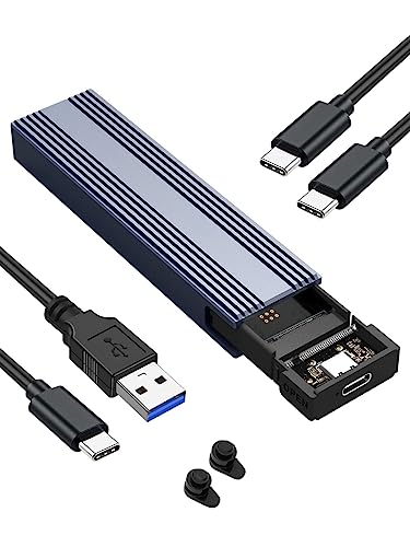VCOM M.2 NVMe SSD Enclosure, 10Gbps NVMe PCIe to USB Adapter with USB 3.2 Gen2, Tool-Free Installation, Supports UASP, Trim, M-Key(B+M Key) and Size in 2230/2242 /2260/2280 SSDs (Not for M.2 SATA) - CU850N