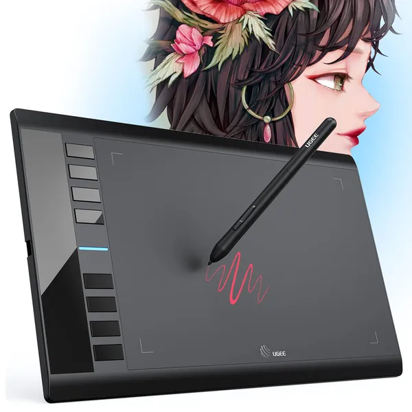 M708 Grafische tablet met Pen, 10 x6 Inch tekentablet, 8192 drukniveaus, 266RPS OSU Pen Tablet, tekenblok voor PC (Win/Mac/Chrome OS/Linux)