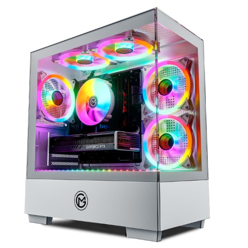 GameMachines Evolv Snow Edition, gaming-pc, AMD Ryzen 7 5700X, GeForce RTX 4060, 1 TB SSD, 32 GB DDR4, wifi, Win 11 Pro - AMD Ryzen 7 - RTX 4060