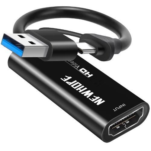 Capture Card, Video Capture Card HDMI naar USB/Type-C 1080P 60FPS Game Capture Card voor streaming, lesgeven, videoconferenties of live-uitzendingen