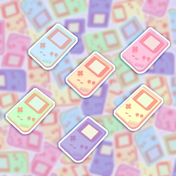 Cute Pastel Gameboy Sticker