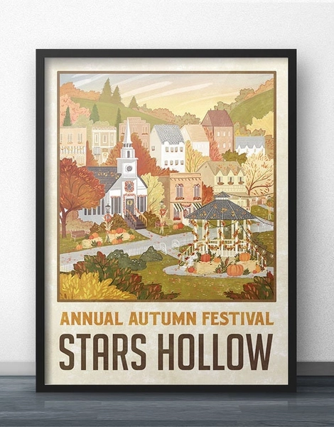 Stars Hollow &quot;Autumn Festival&quot; Travel Poster