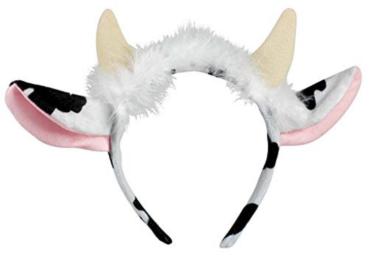 amscan Child Cow Ears Plush Headband - 7 1/2" x 11" | Multicolor | 1 Pc